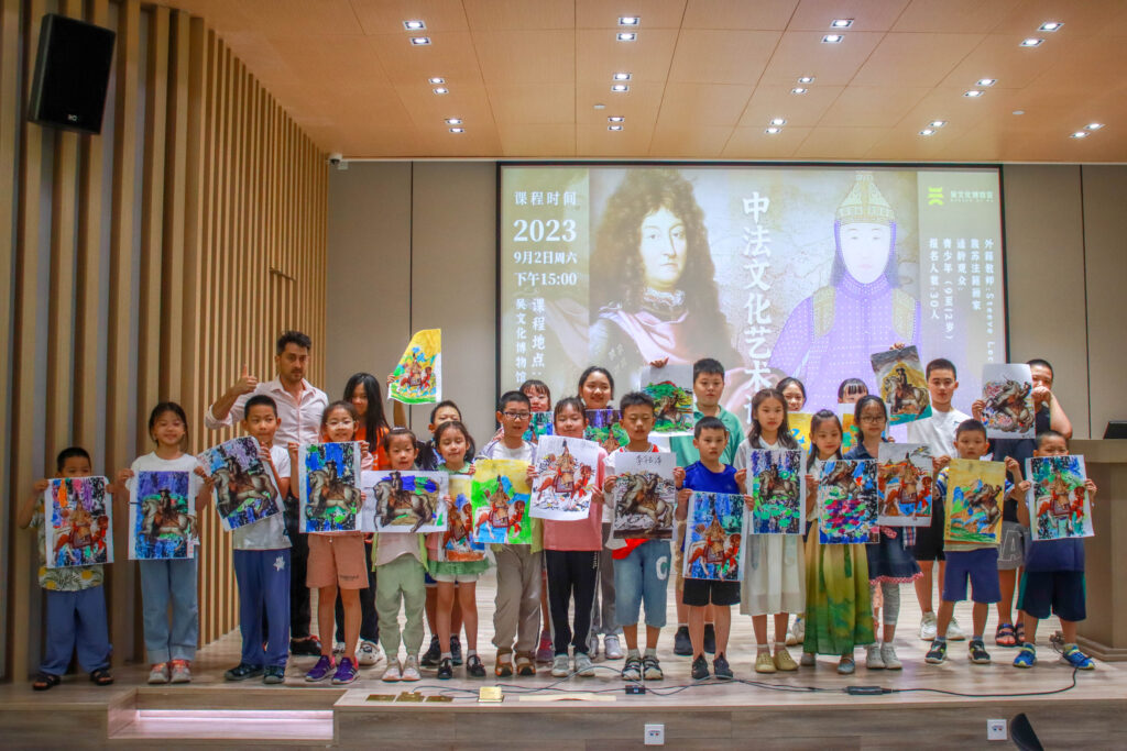 Kids - young artists + Steeve Lecru 
Napoleon Bonaparte
Qianlong
bridges between cultures 
china and france 
art kids activity 
Museum of Wu, Suzhou, China 